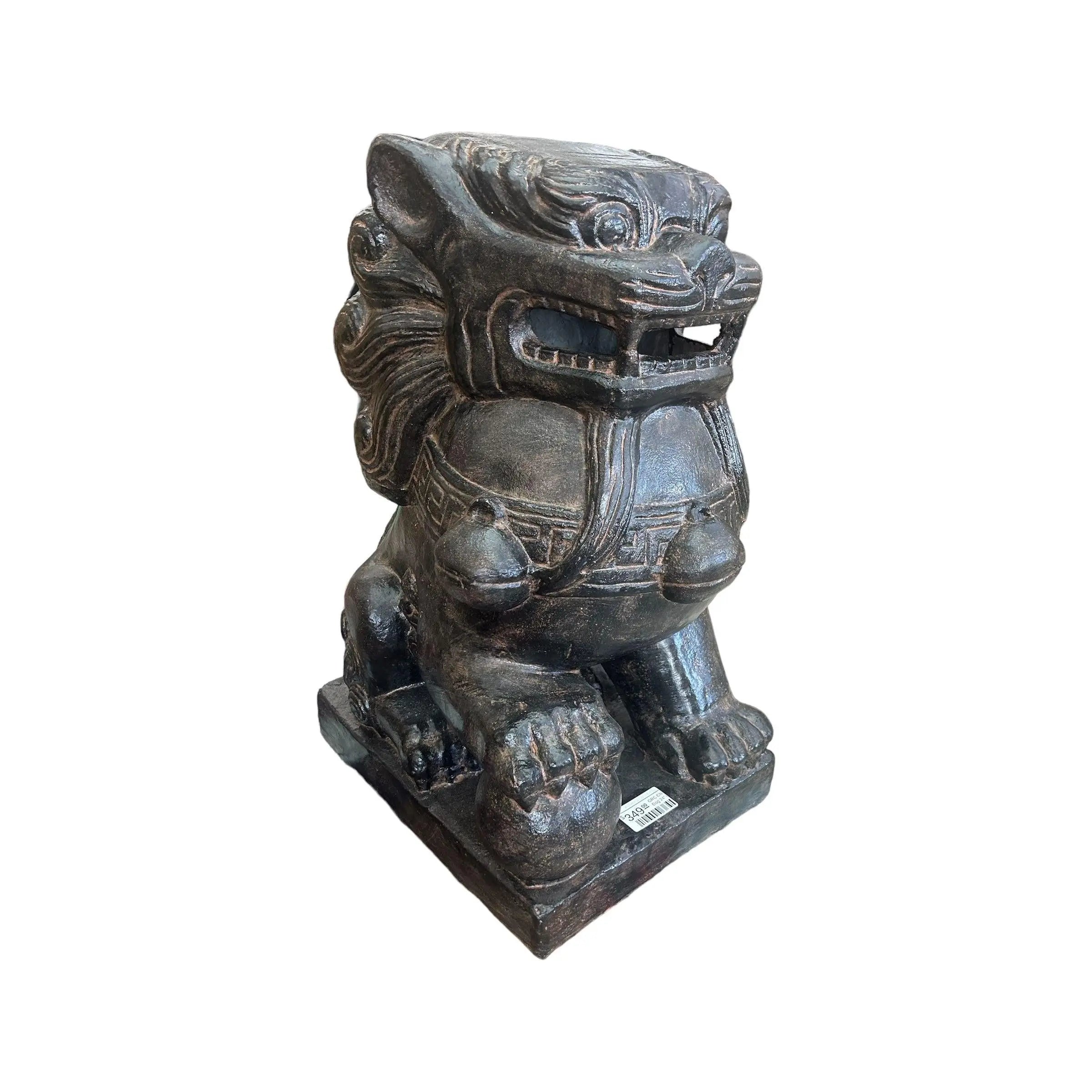 GRC Chinese Foo Dog 24" (Black) Etsy