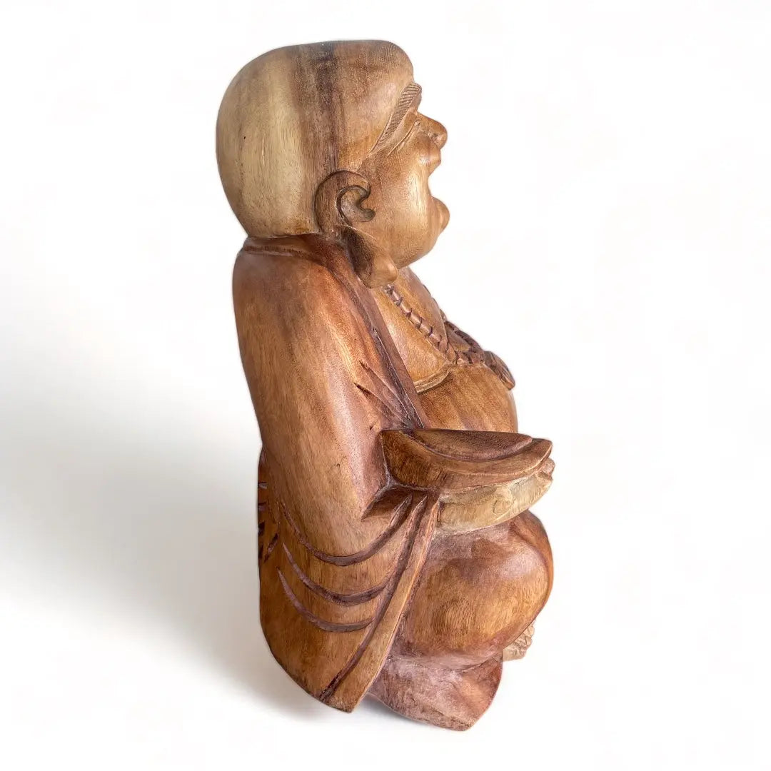 Happy Buddha Sculpture (Light Brown) Broward Design Center