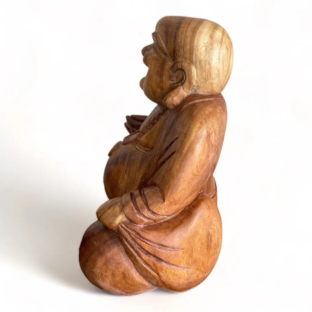 Happy Buddha Sculpture (Light Brown) Broward Design Center