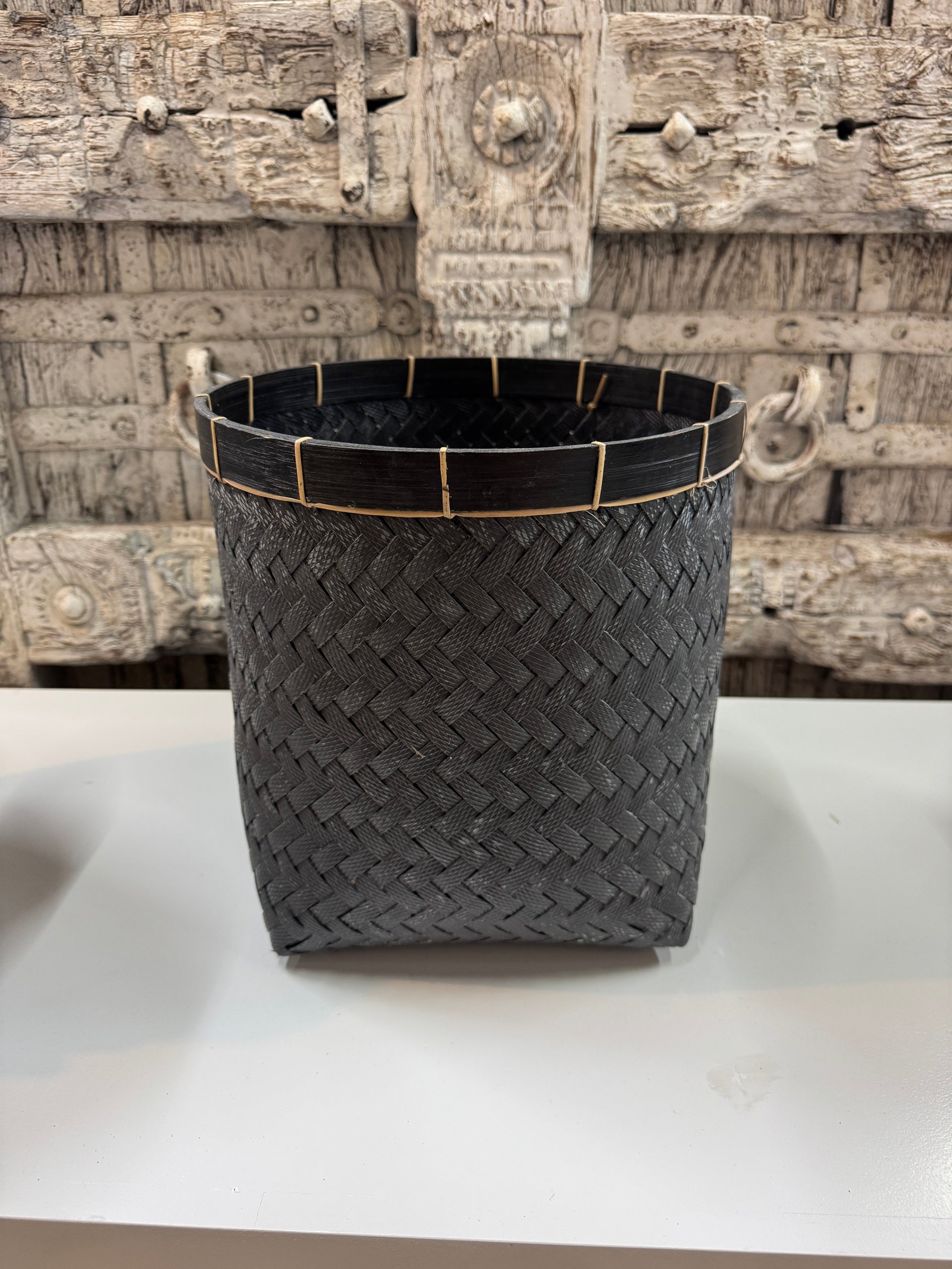 Synthetic Black Basket The Broward Design Center