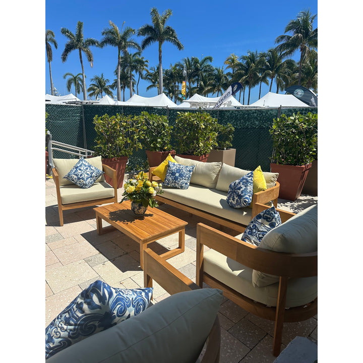 Panama Jack Bali Teak 5-Piece Seating Set The Broward Design Center