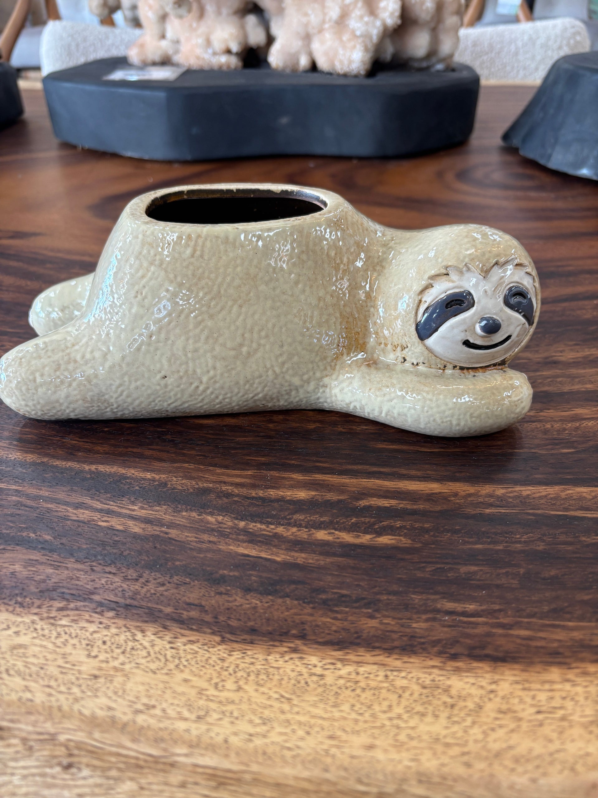 Ceramic Sloth Pot The Broward Design Center