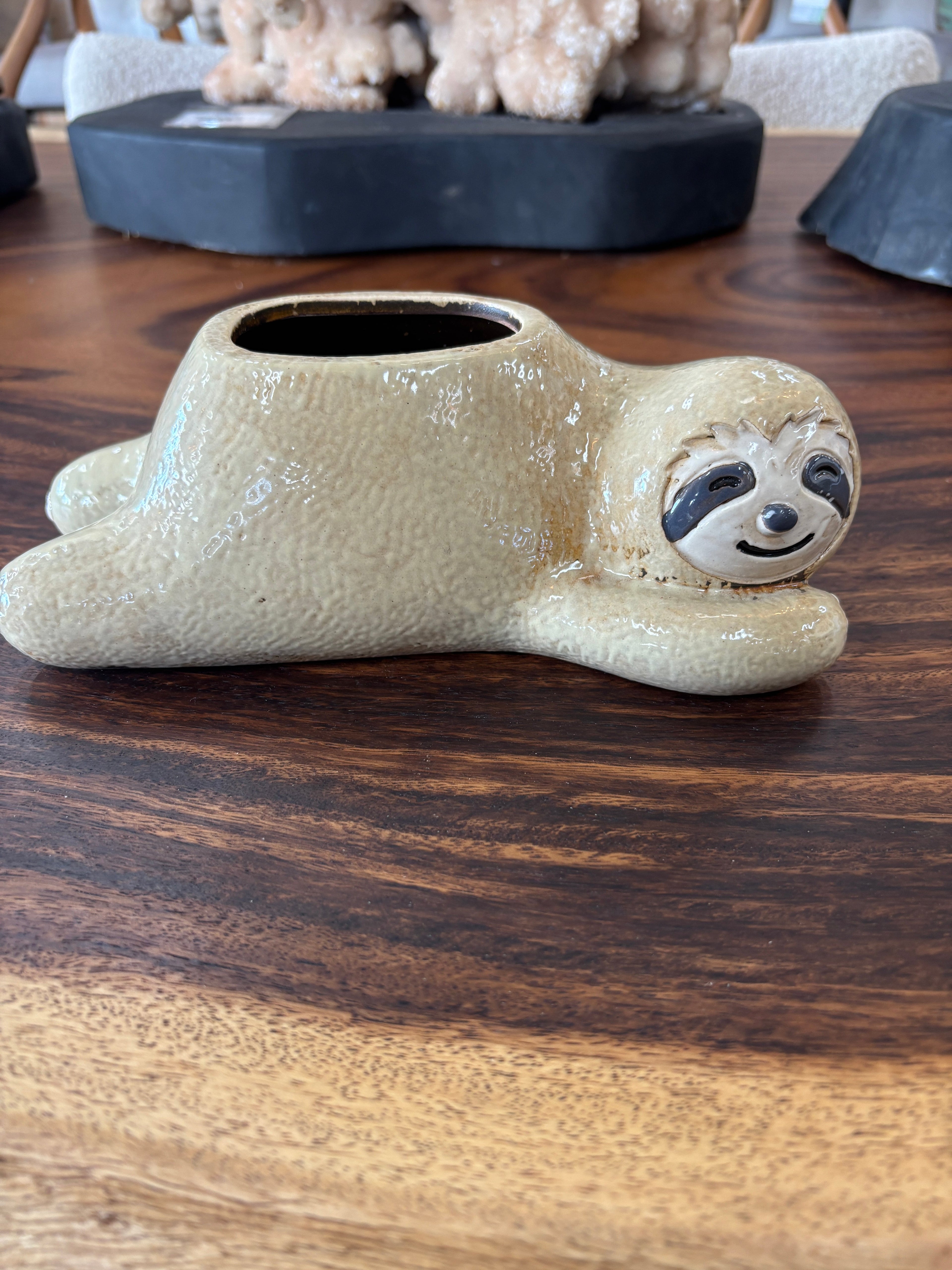Ceramic Sloth Pot The Broward Design Center