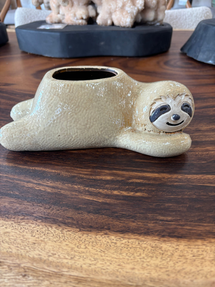 Ceramic Sloth Pot The Broward Design Center
