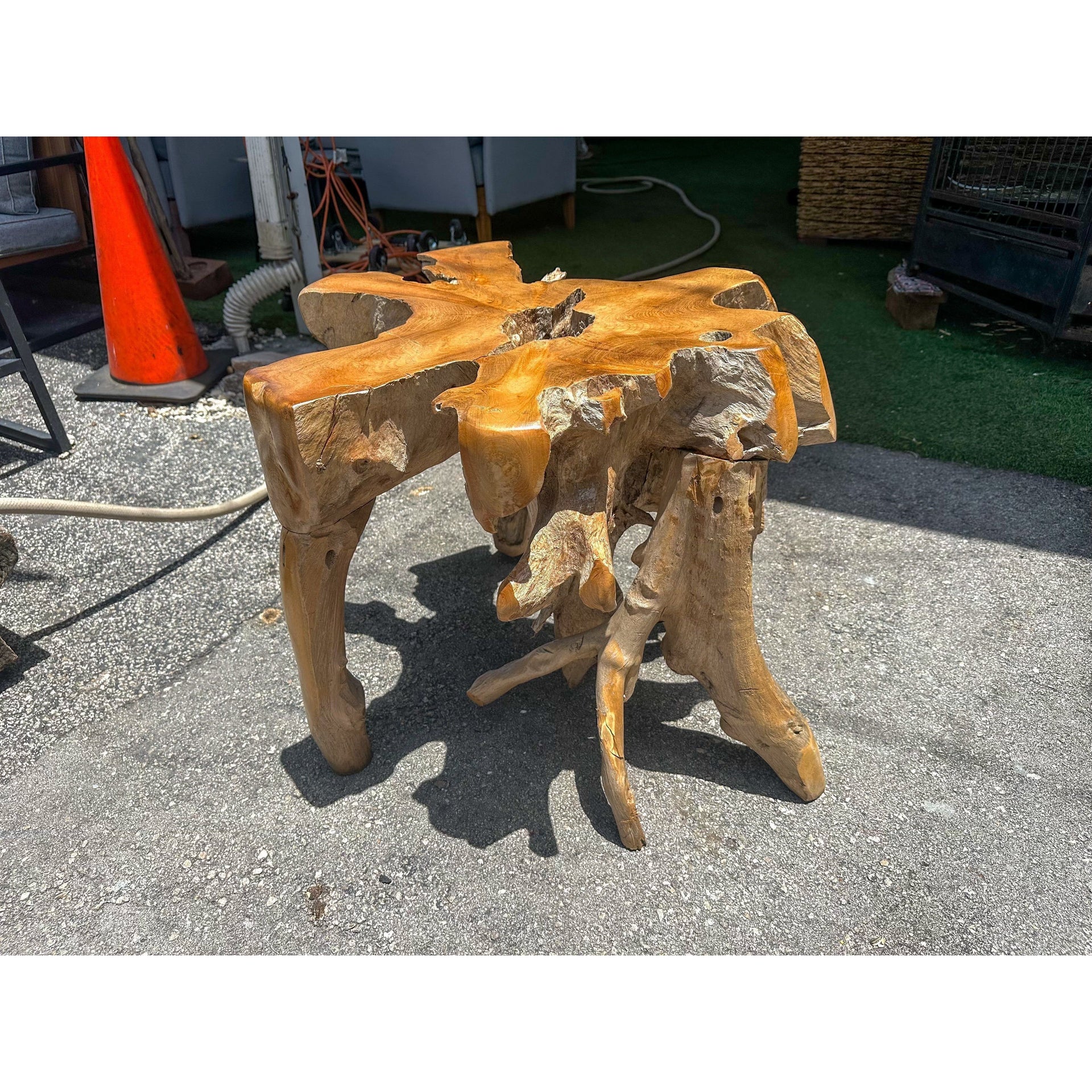 Natural Teak Root Accent Table The Broward Design Center