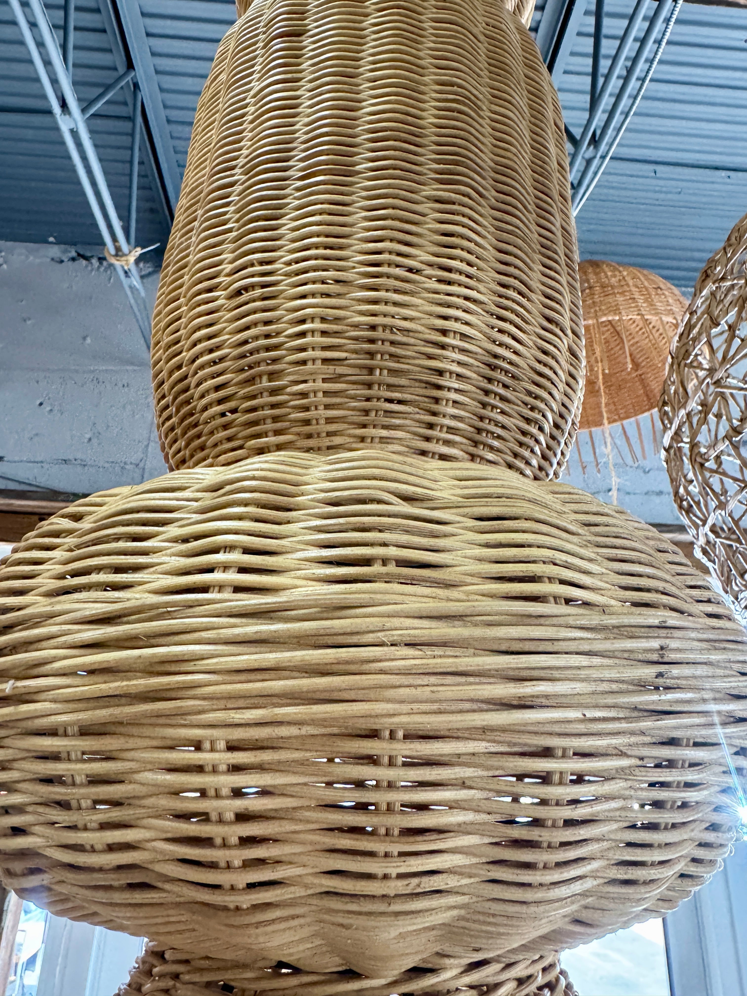 Rattan Hanging Light (1) Broward Design Center