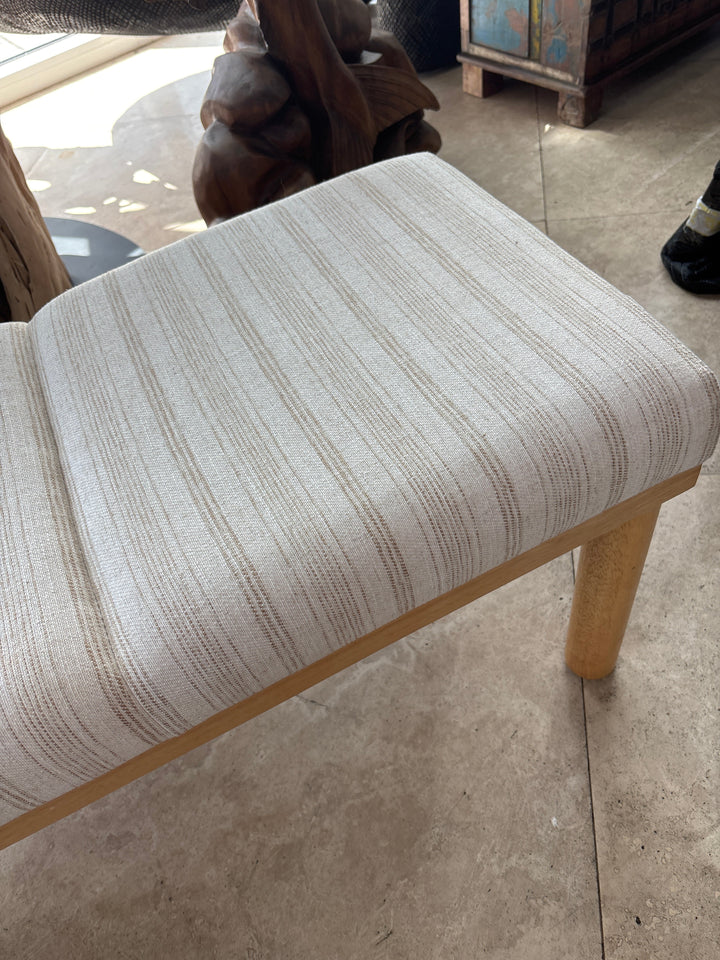 Striped Linen Bench The Broward Design Center