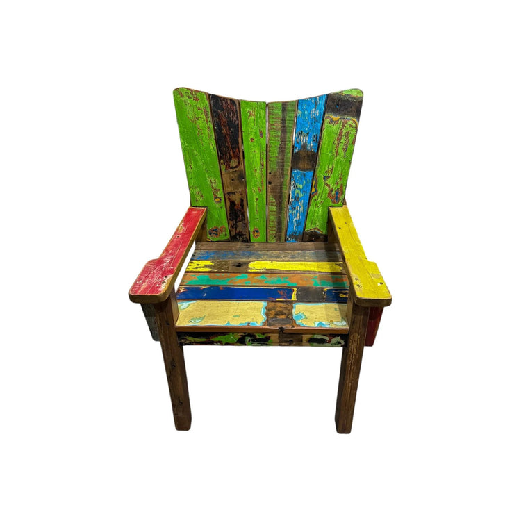 Recycled Boat Wood Adirondack Chair (B) Broward Design Center