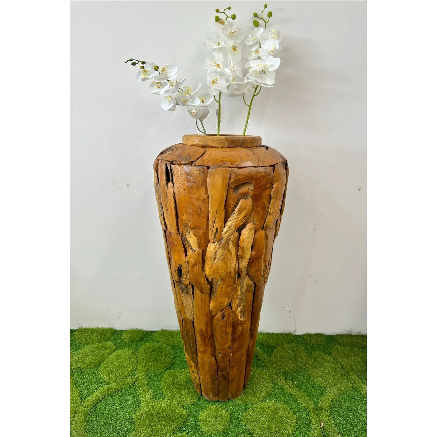 teak plant pot Teak Flower Pot (Large)