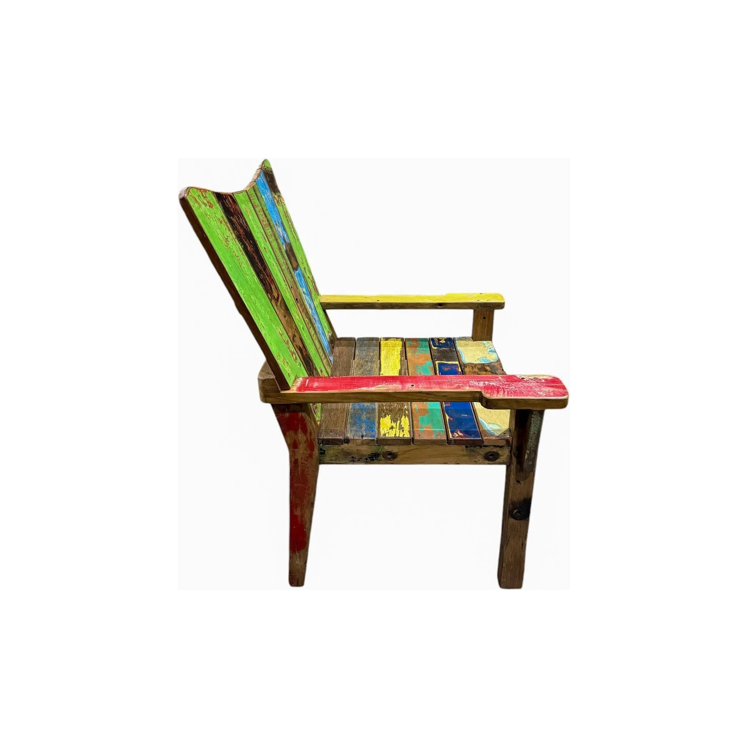 Recycled Boat Wood Adirondack Chair (B) Broward Design Center