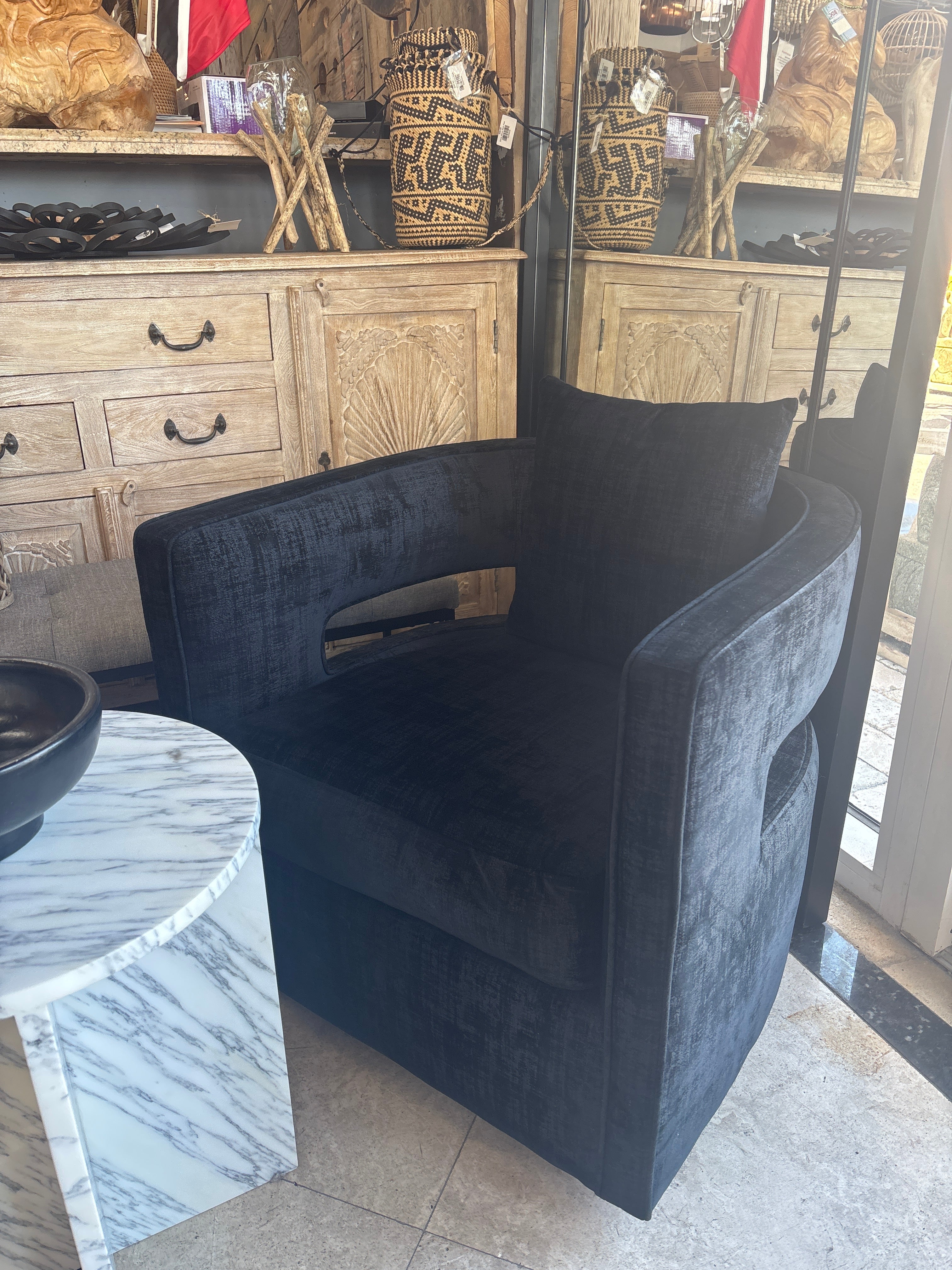 Black Swivel Chair The Broward Design Center