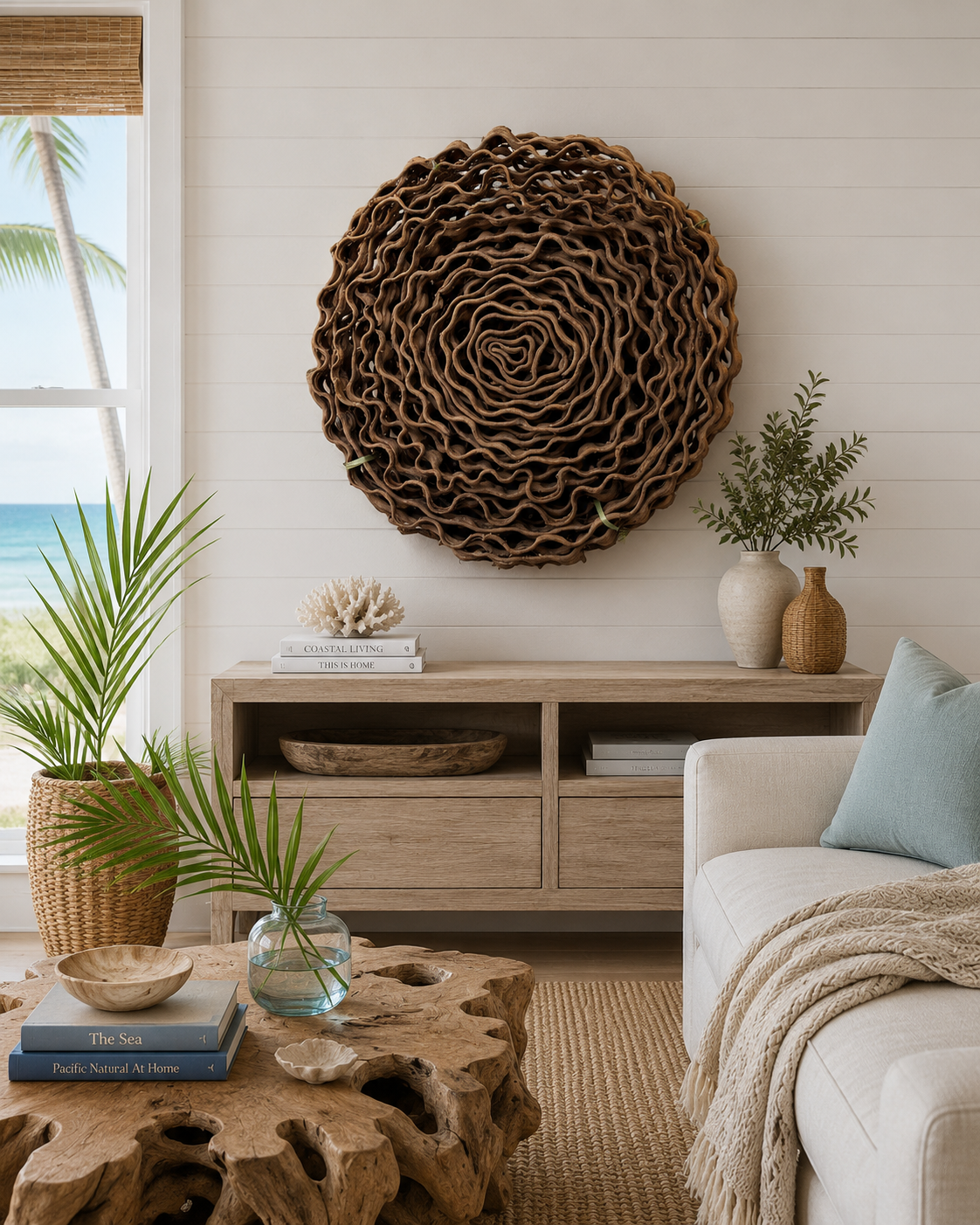 Snake Vine Round Wall Deco 40" Diameter