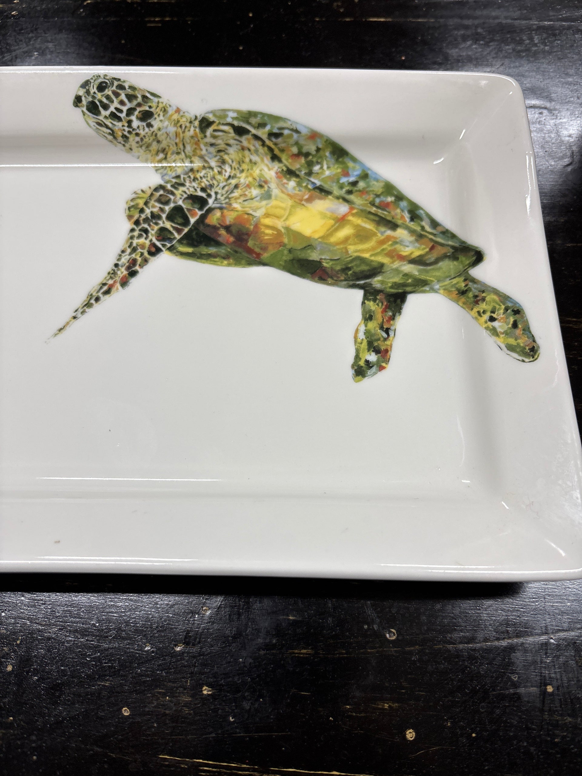Serving Tray With Sea Turtle The Broward Design Center