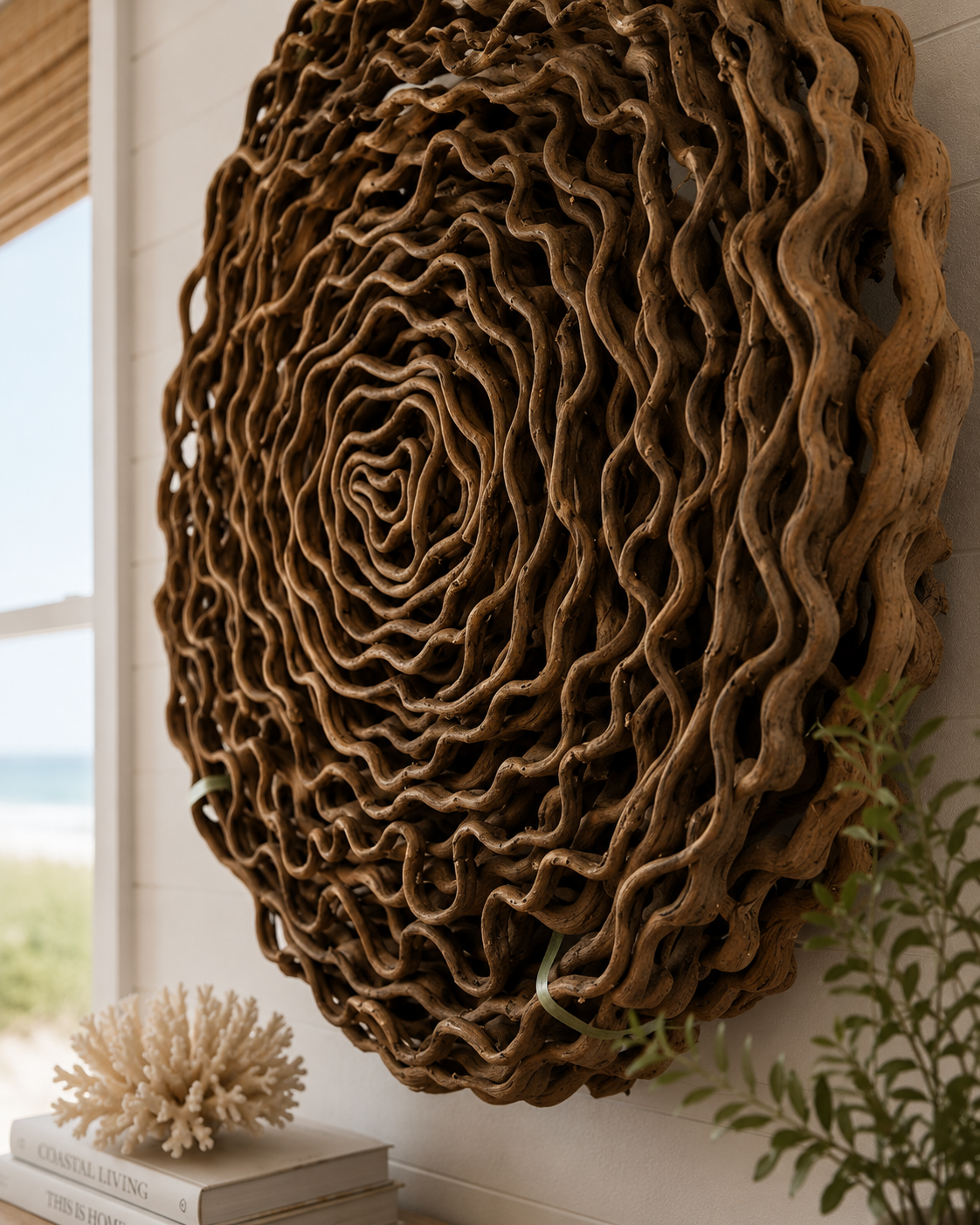 Snake Vine Round Wall Deco 40" Diameter