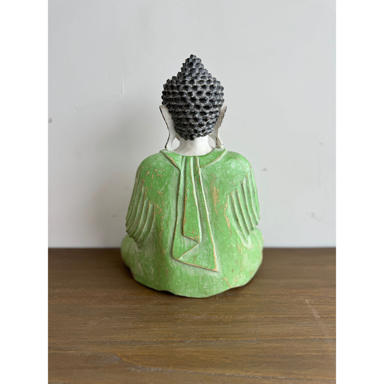 Hand Carved Painted Buddha Broward Design Center