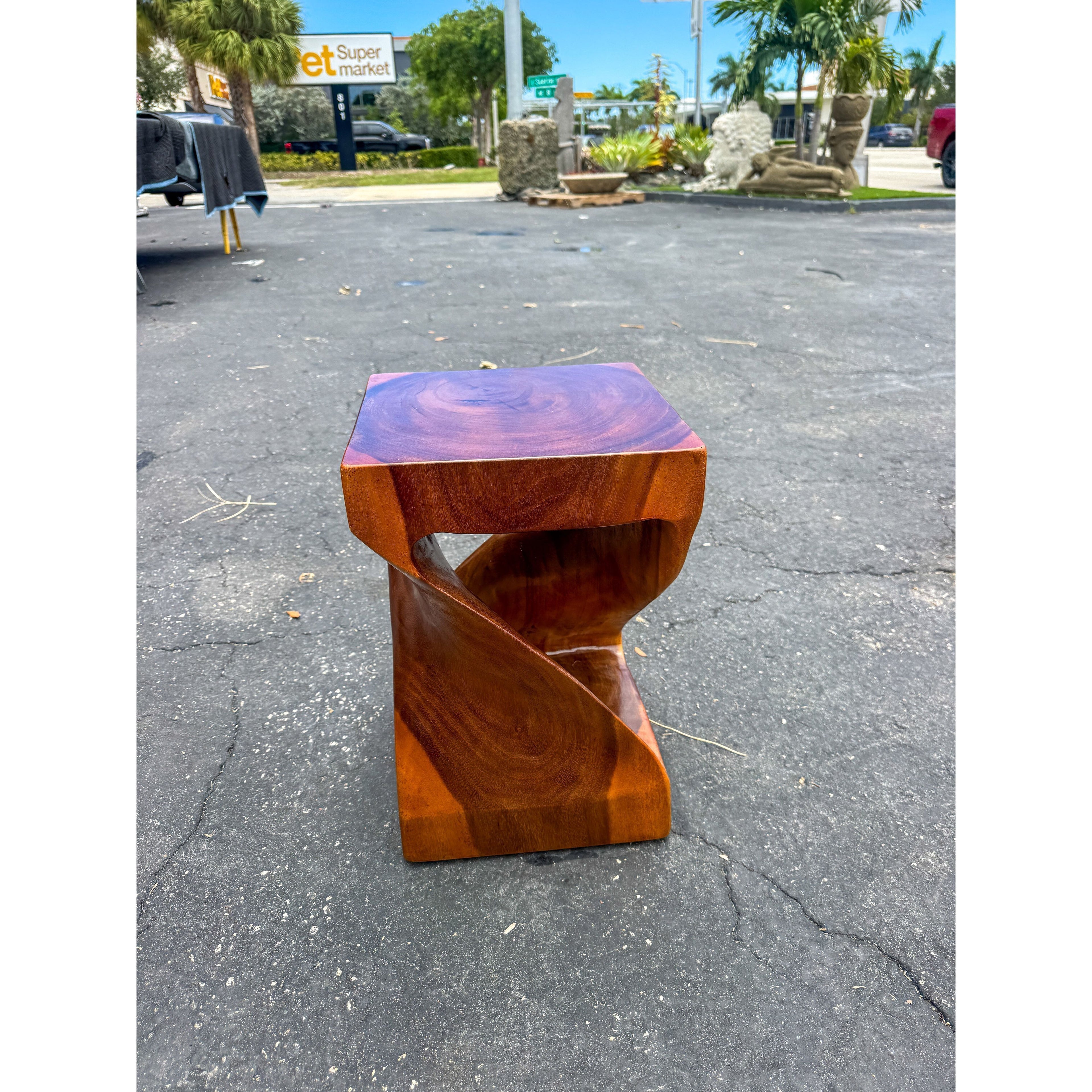 Suar Twist Style Stool Anteak