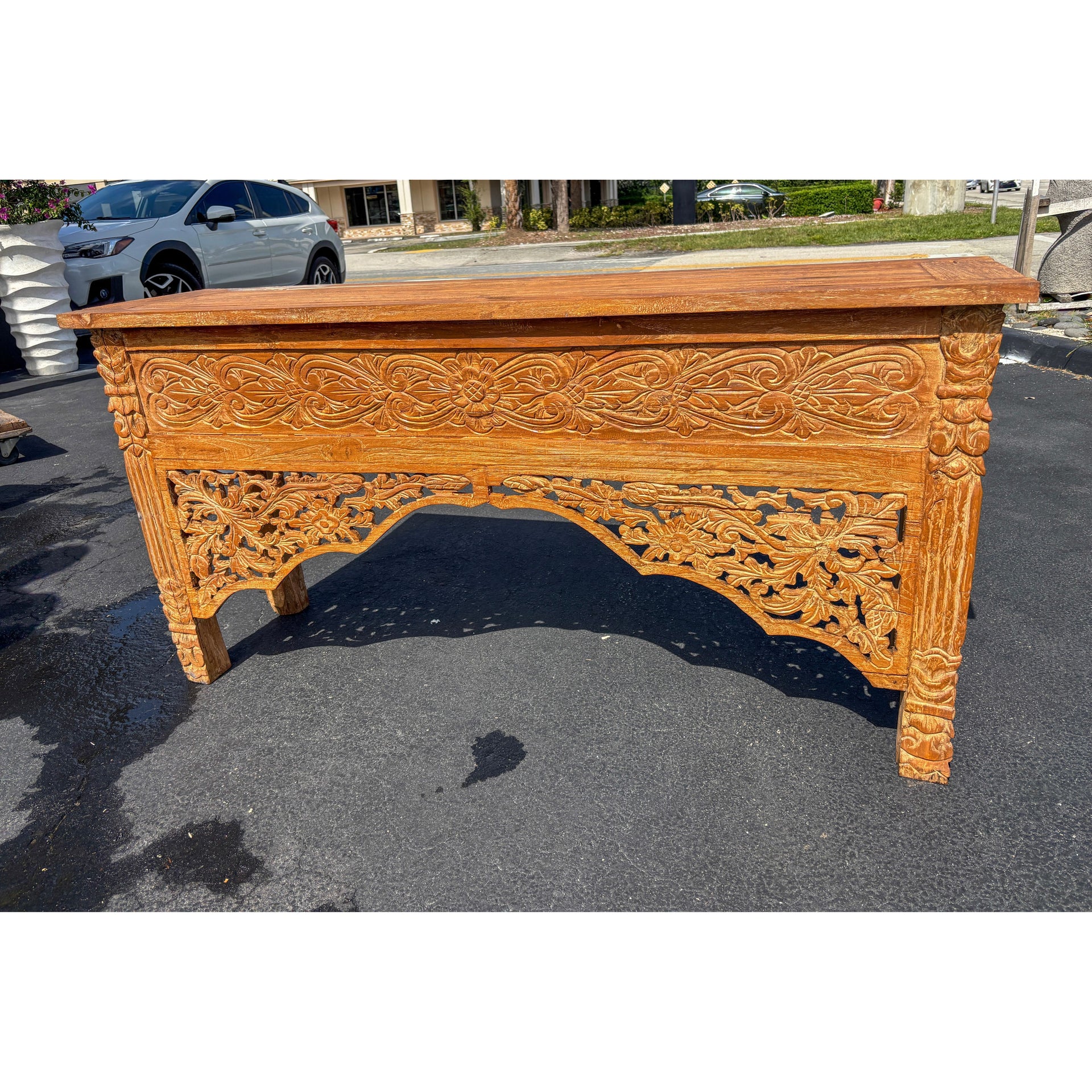 Carved Indonesian Console The Broward Design Center