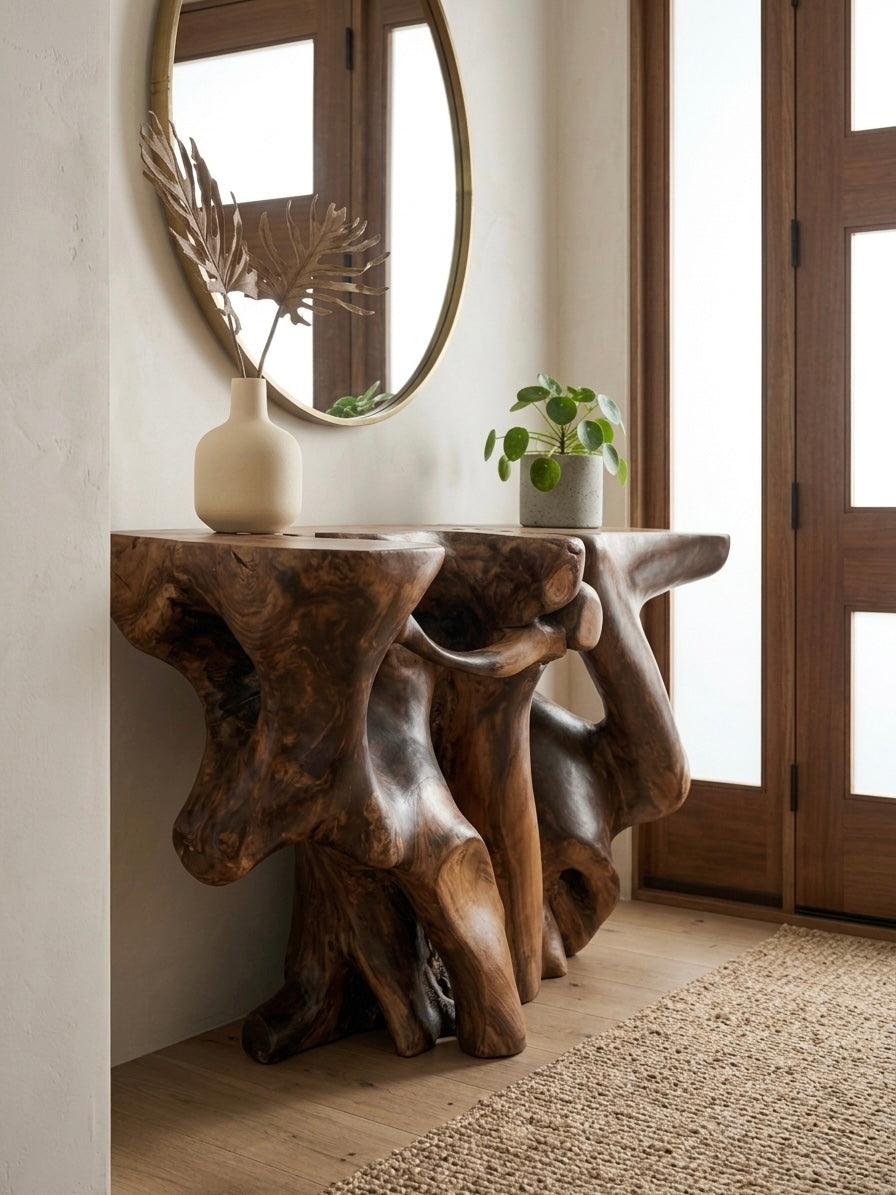 Hand Carved Suar Console (3)