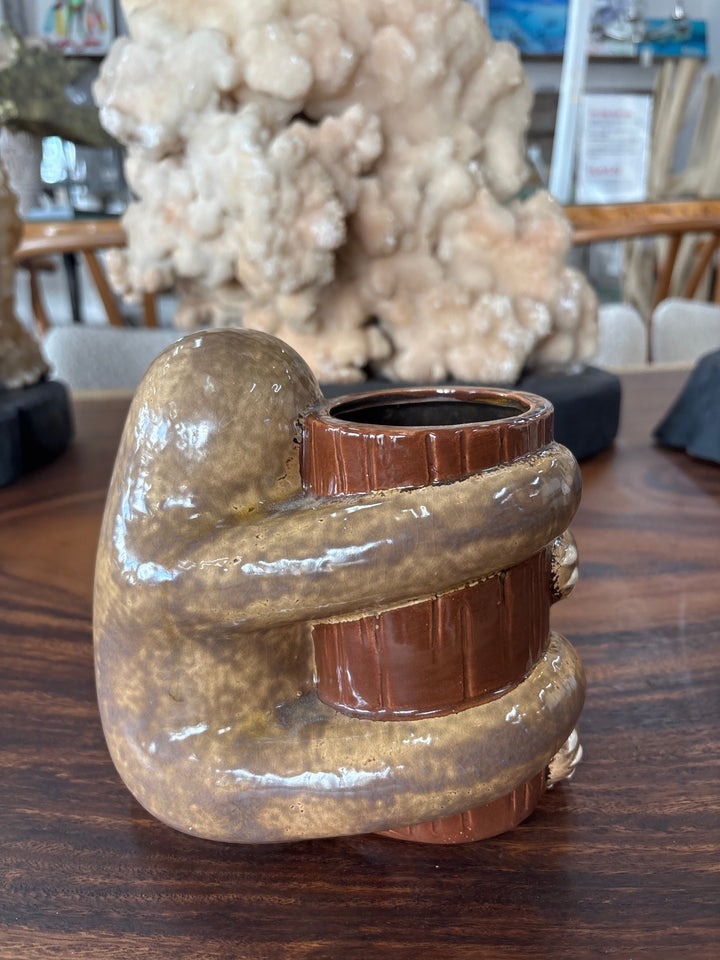 Ceramic Hugging Sloth Pot The Broward Design Center