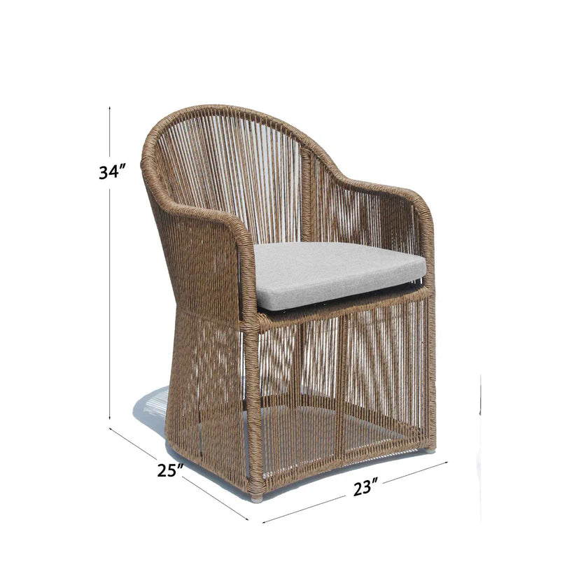 Calixto Dining Armchair with Sunbrella Cushion The Broward Design Center