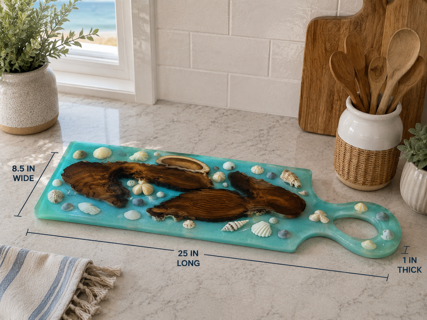 Coastal Shell Cutting Board