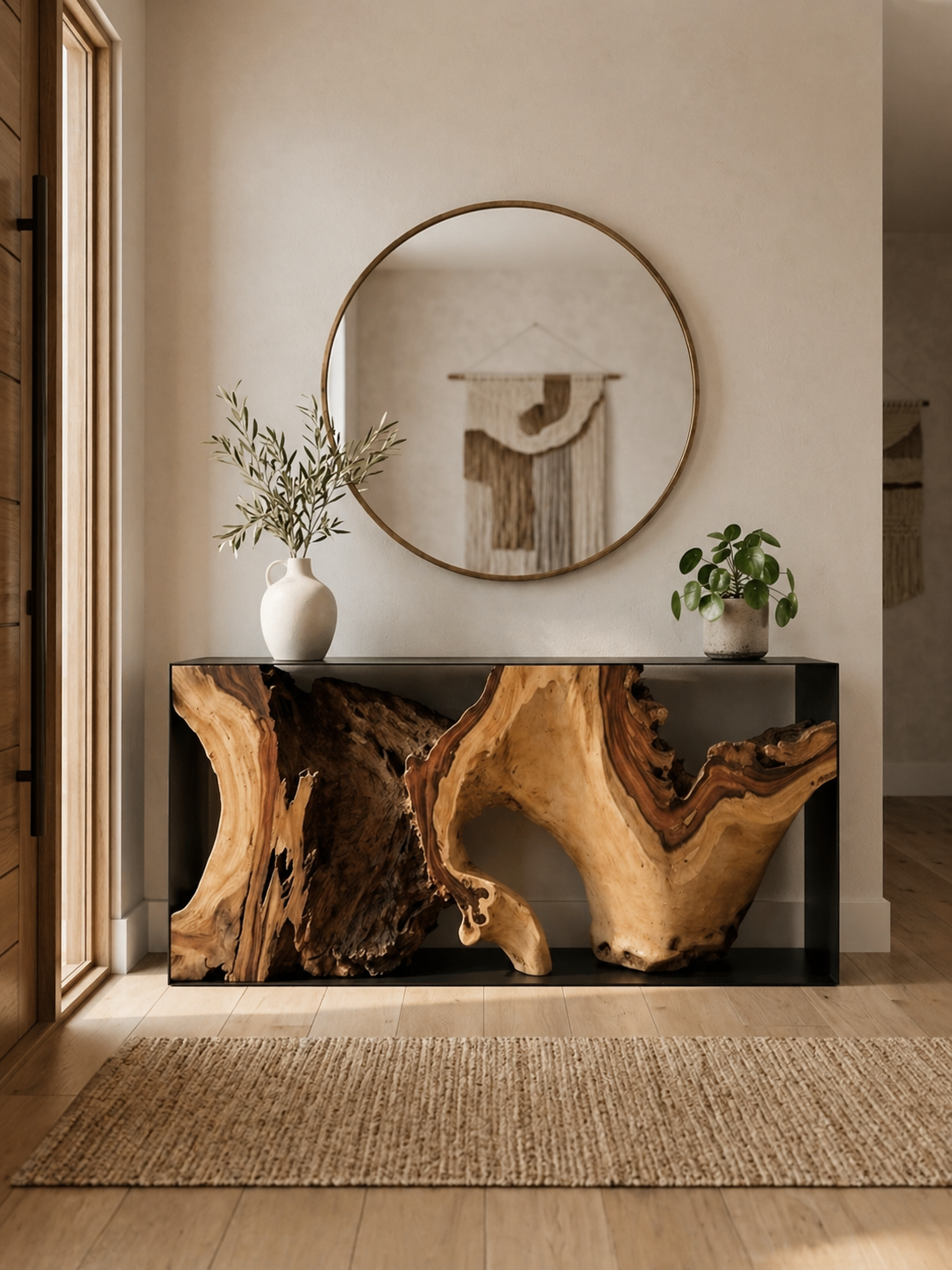 Suar Console With Black Metal Frame (2)