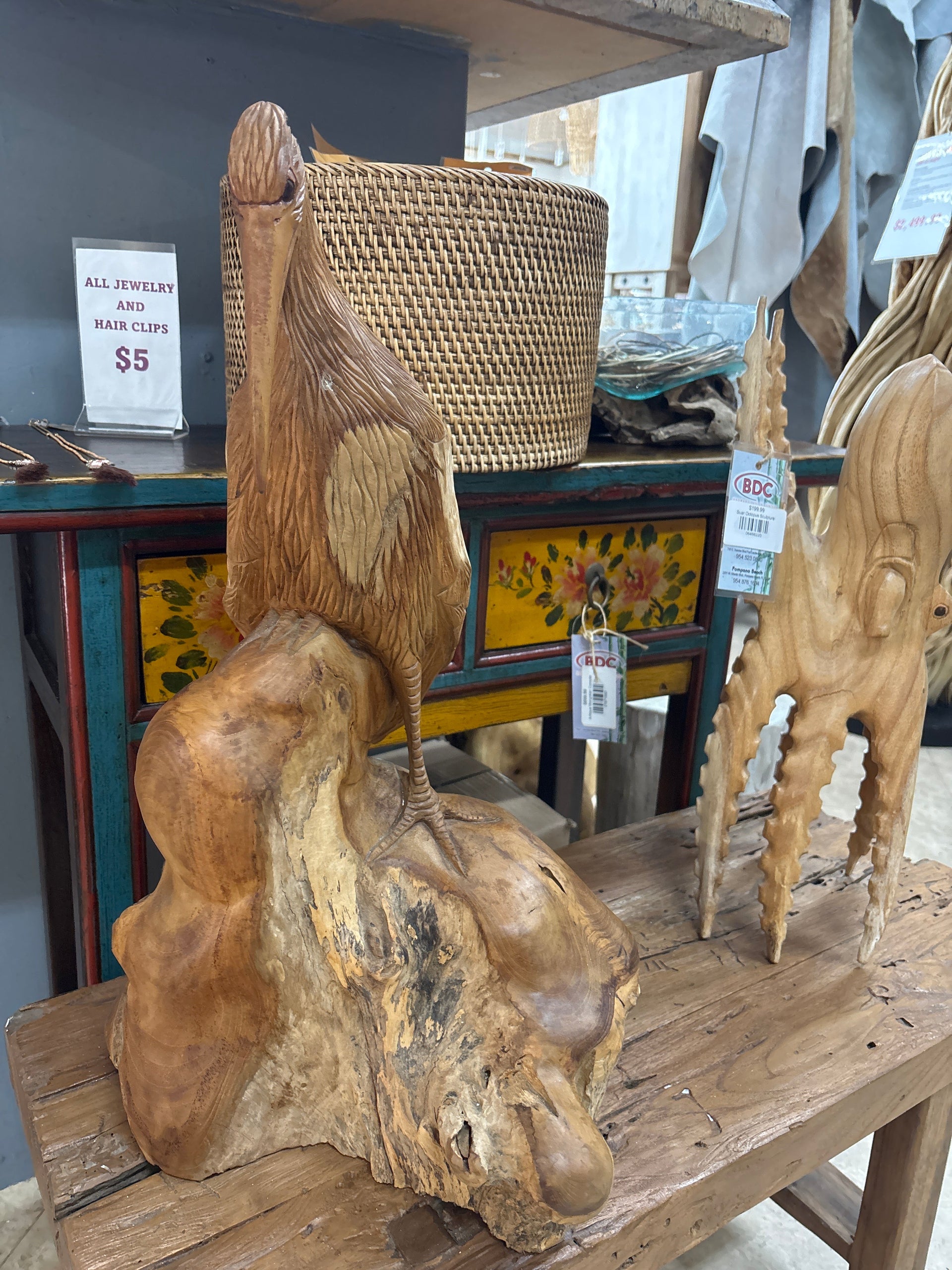 Teak Egret Deco The Broward Design Center