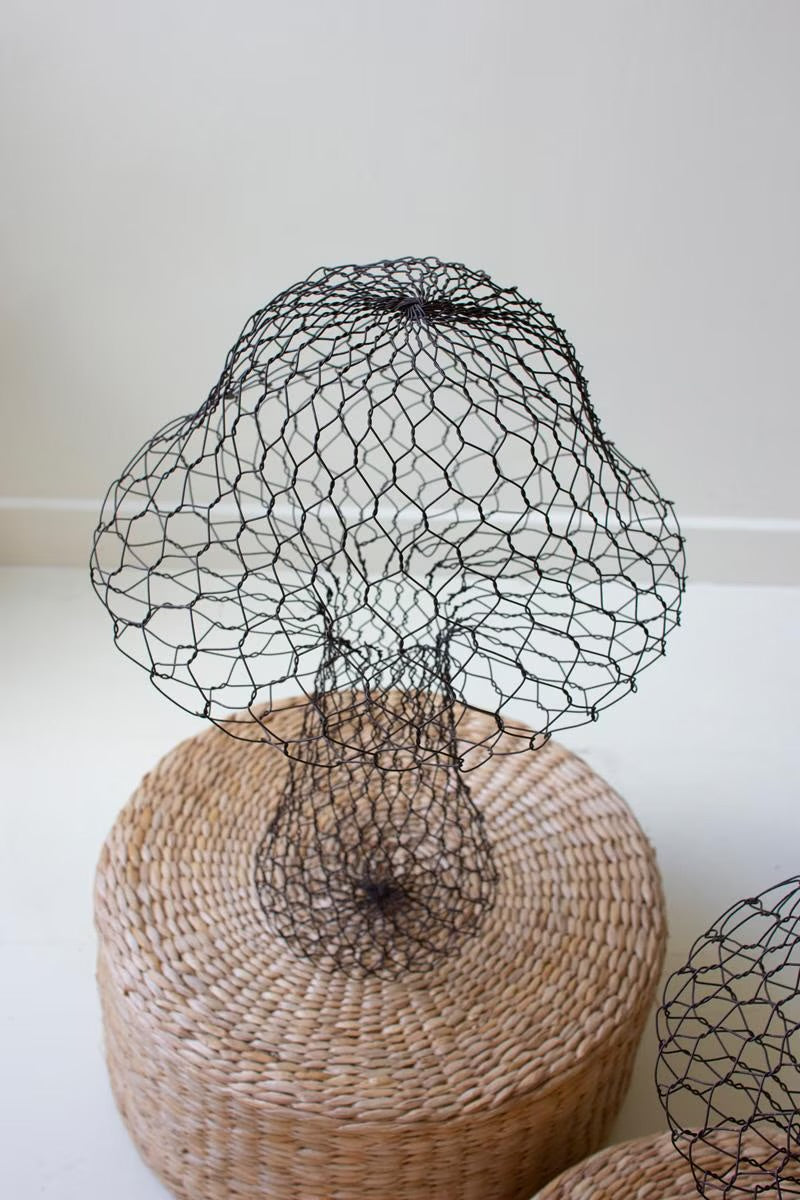 Set of Three Wire Mushrooms