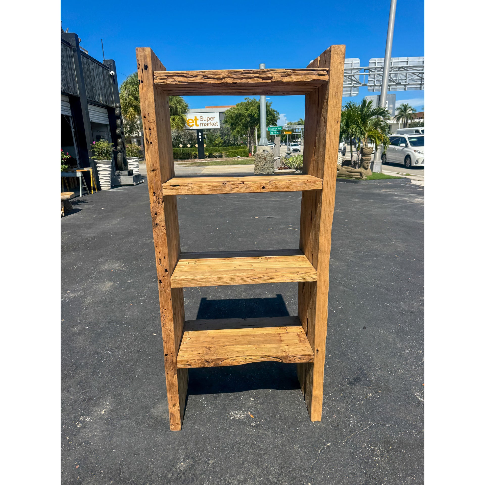 RECYCLED TEAK 5 SHELF BOOK CASE Anteak