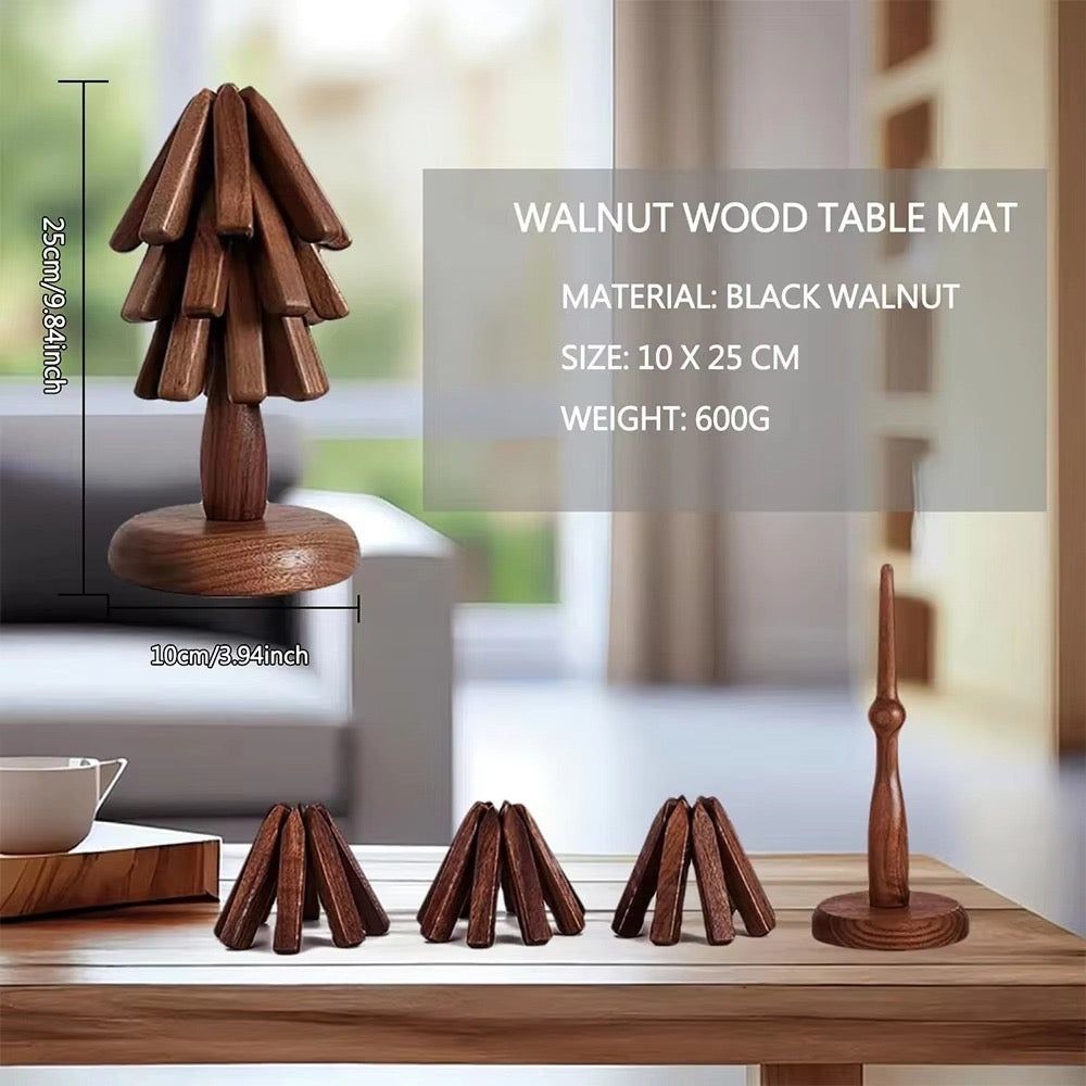 Convertible Wooden Trivet / Foldable Heat-Resistant Stand Kannoa