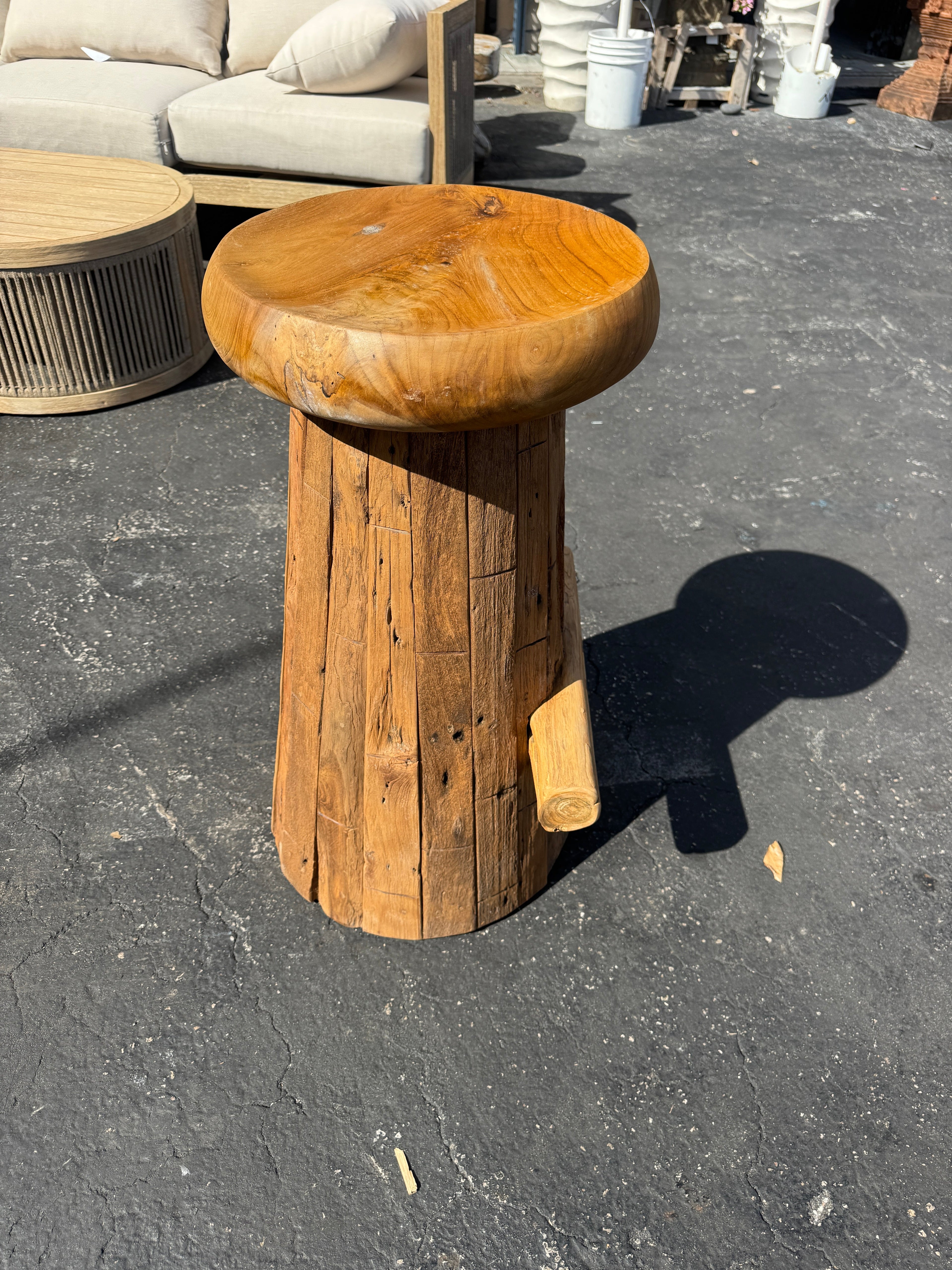 Mosaic Teak Barstool Broward Design Center