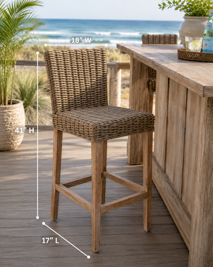 Key Largo Rattan Bar Stool Broward Design Center