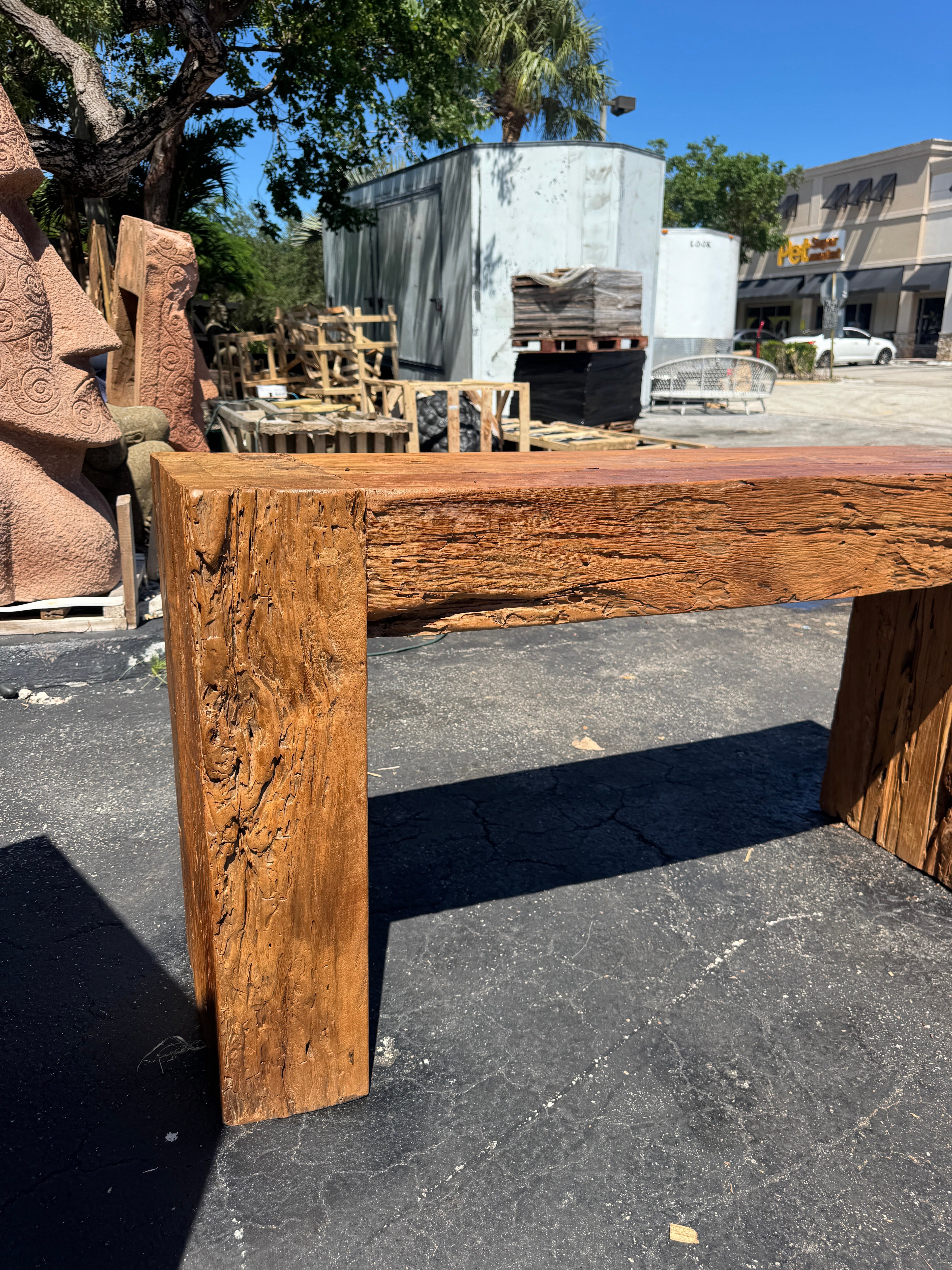 Recycled Teak Block Console 150 Cm Broward Design Center