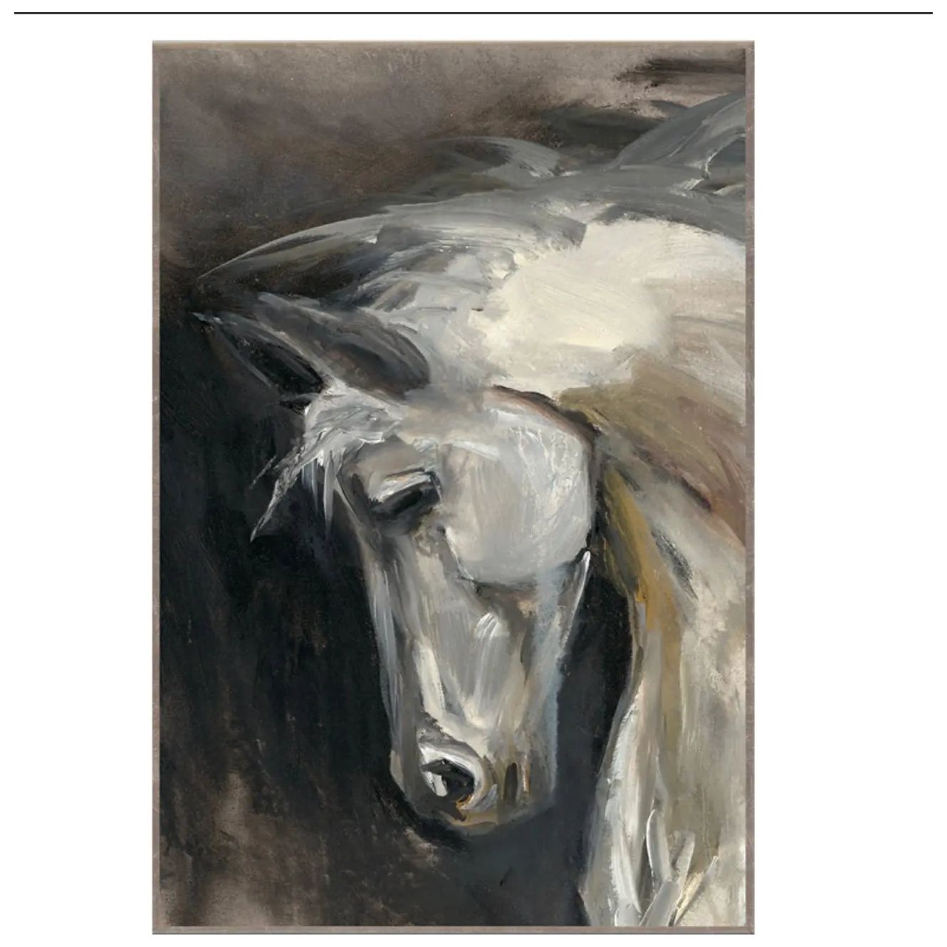 Horse Painting with Frame Broward Design Center