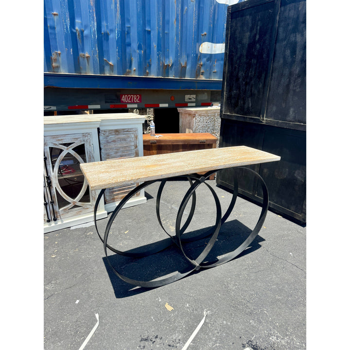 W/D Iron Console Table - 51 x 15 x 31 in India Sourcing