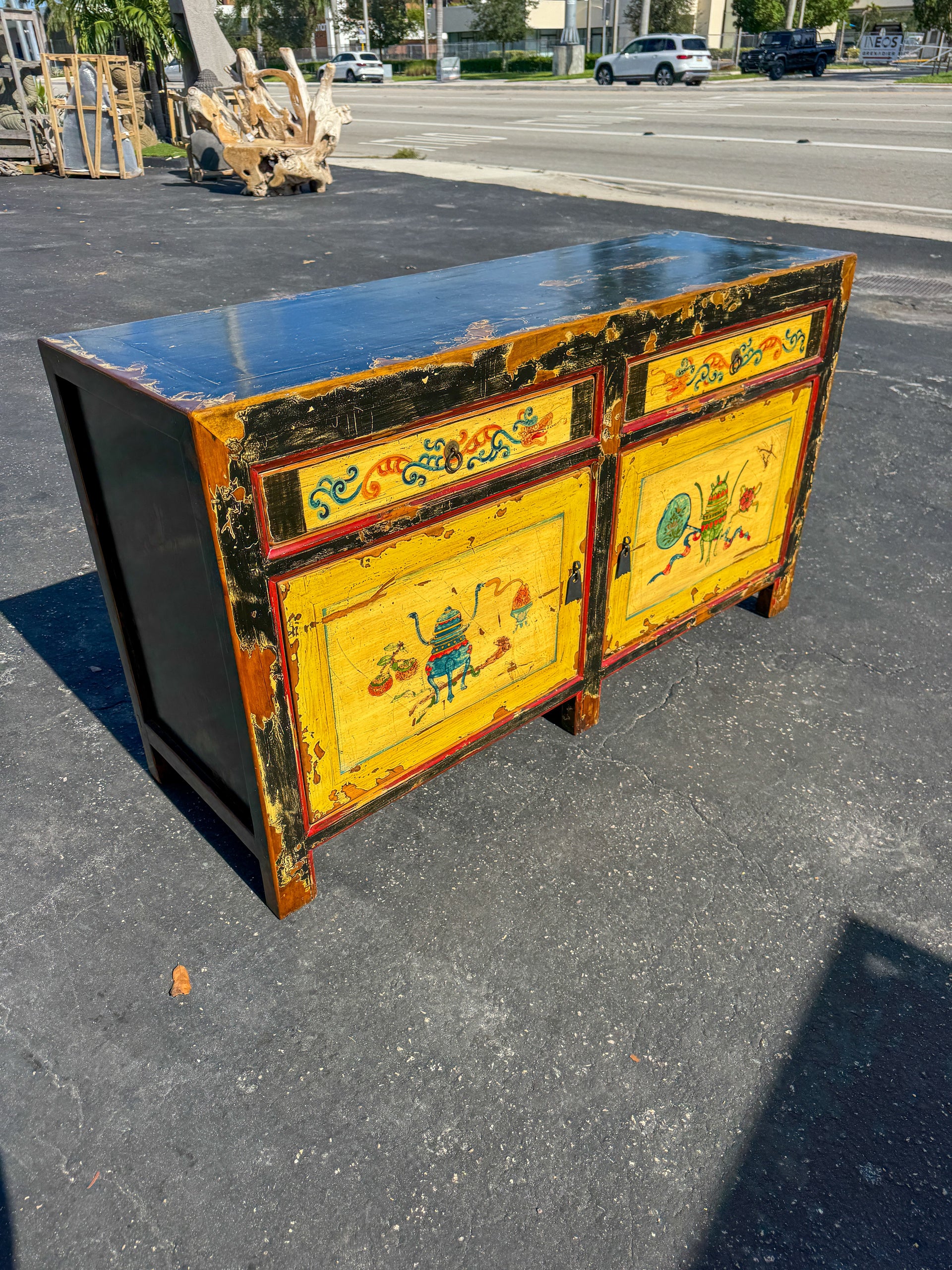 Antique Mongolian Sideboard The Broward Design Center