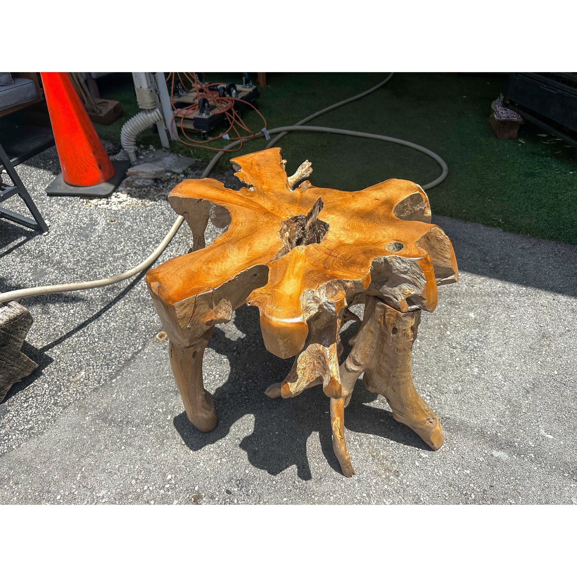 Natural Teak Root Accent Table The Broward Design Center