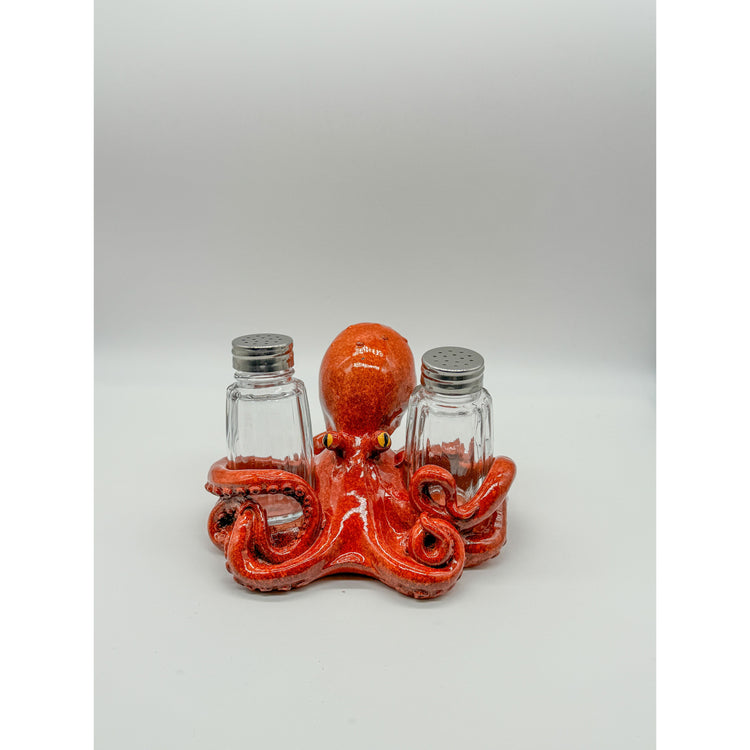 Octopus Salt & Pepper Shaker (Red) Broward Design Center
