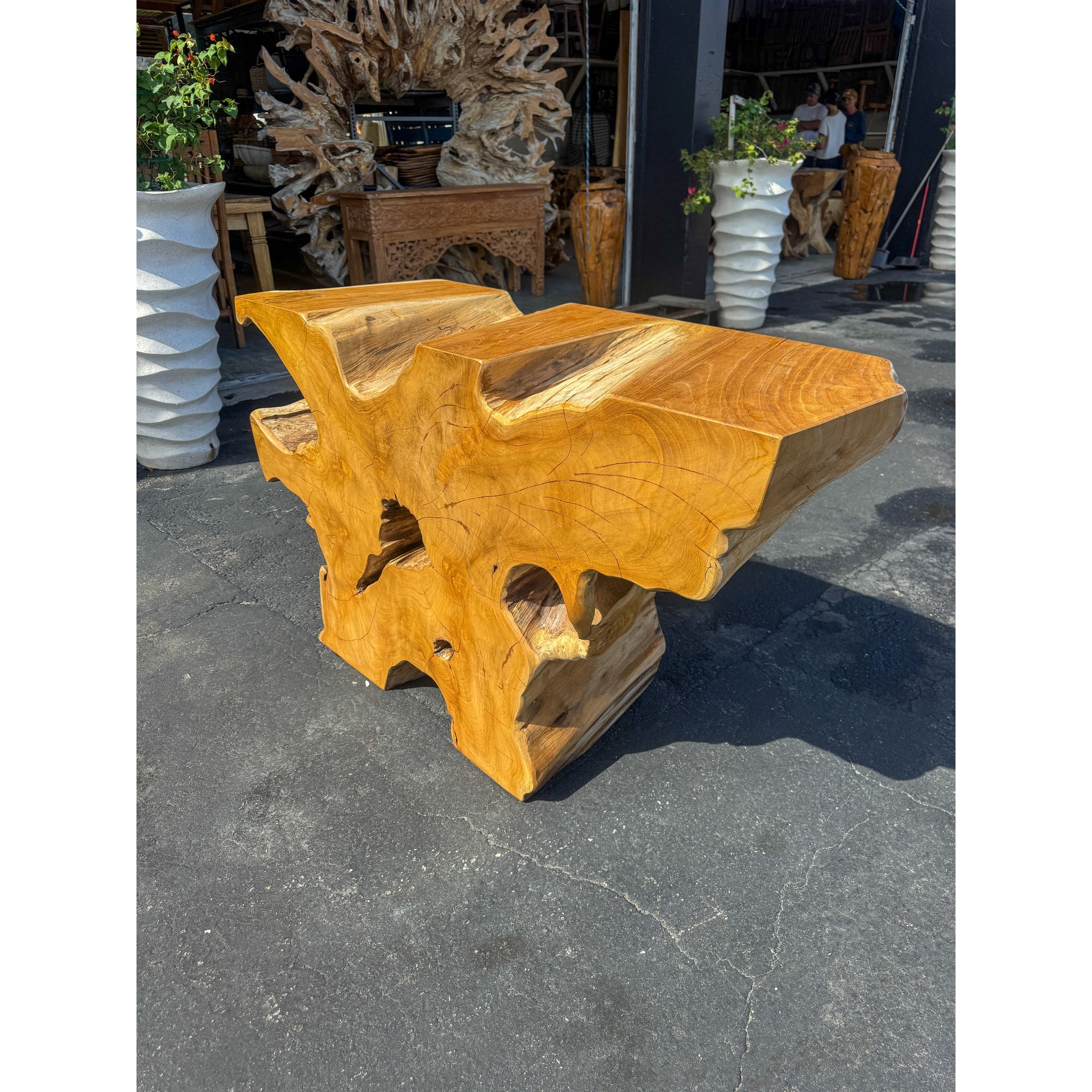 Organic Teak Erosion Console Large (2) Broward Design Center