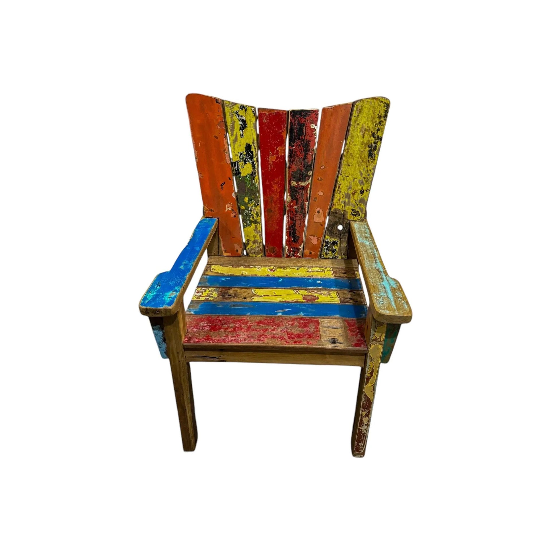 Recycled Boat Wood Adirondack Chair (C) Broward Design Center