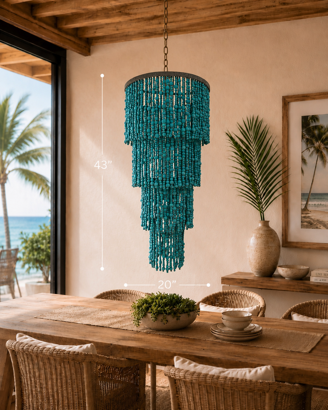 Azure Cascade Chandelier