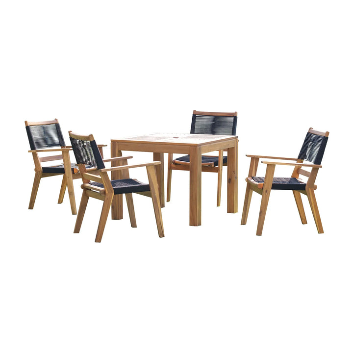 Laguna 5-Piece Square Dining Set Pelican reef