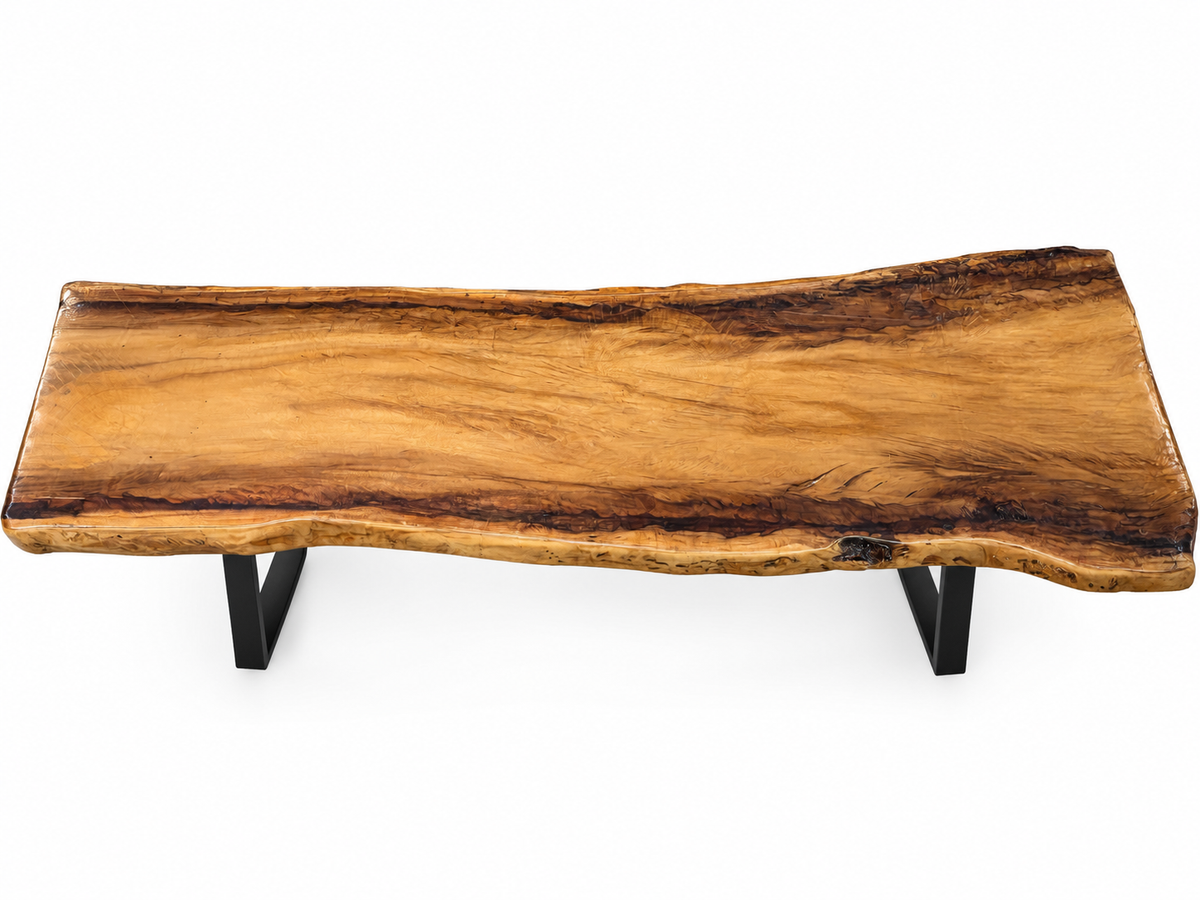 Live Edge Slab Table (With Glass)