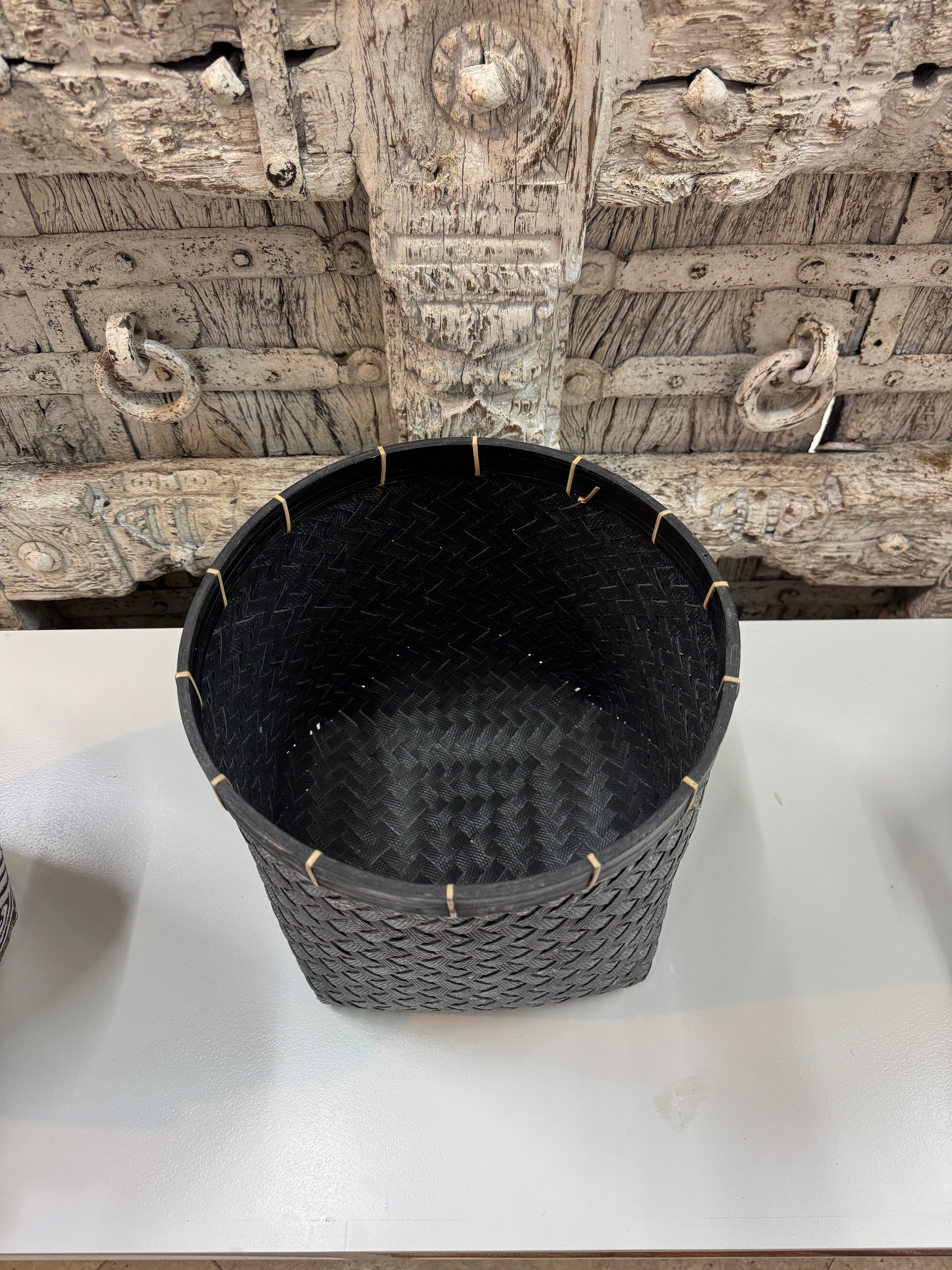 Synthetic Black Basket The Broward Design Center
