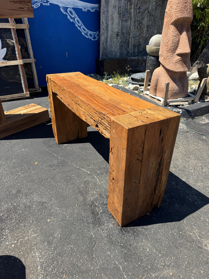 Recycled Teak Block Console 150 Cm Broward Design Center