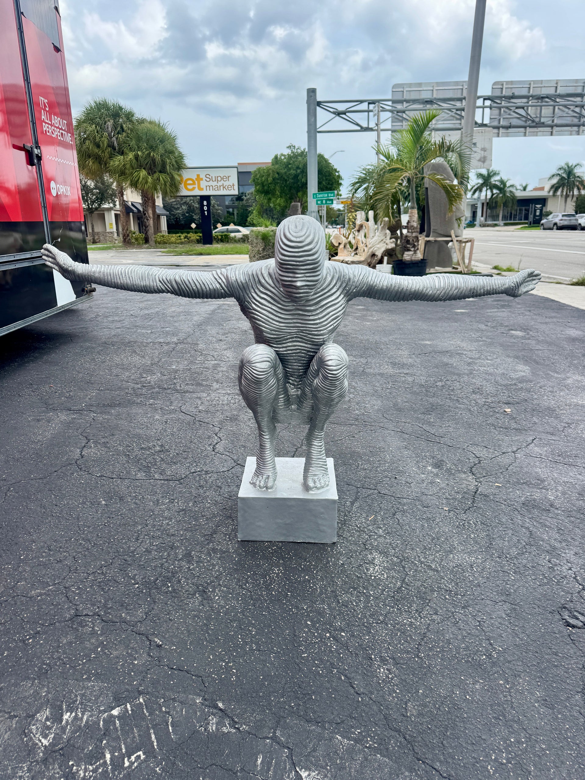 Outstretched Arms Sculpture, Aluminum, Large The Broward Design Center