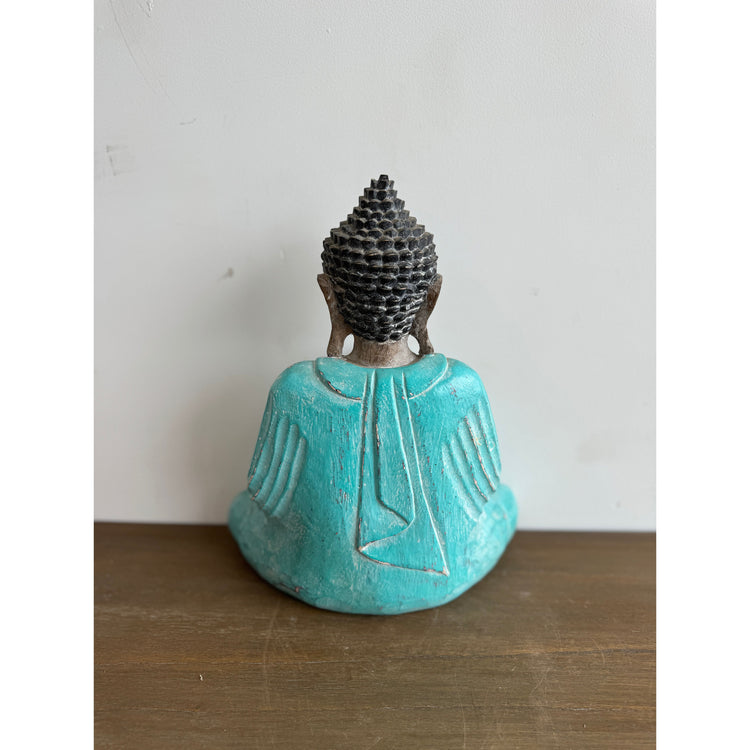 Hand Carved Painted Buddha Broward Design Center