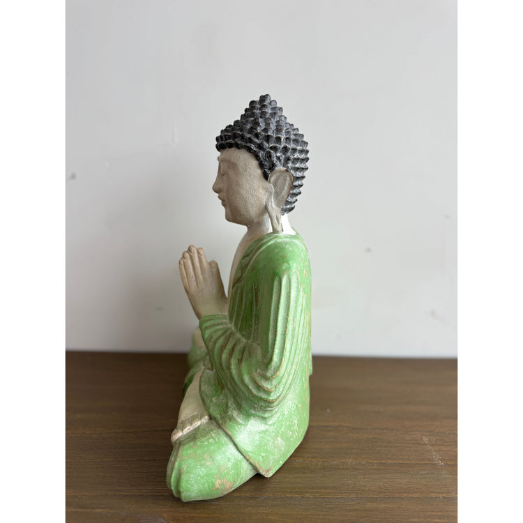 Hand Carved Painted Buddha Broward Design Center