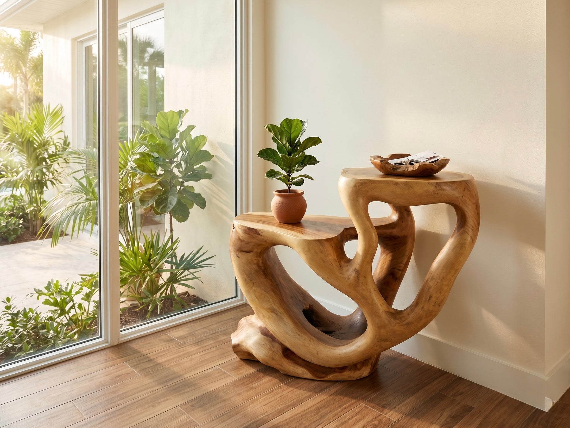 Suar Two Shelf Console