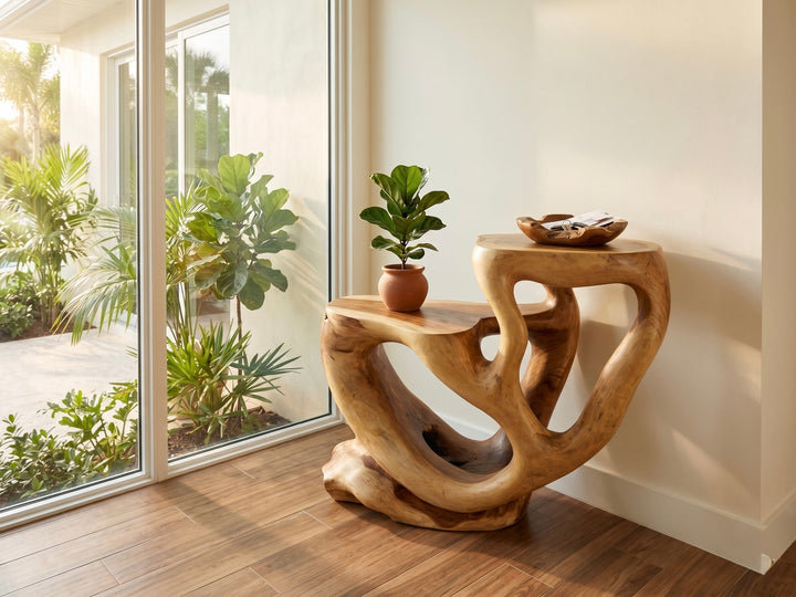 Suar Two Shelf Console The Broward Design Center
